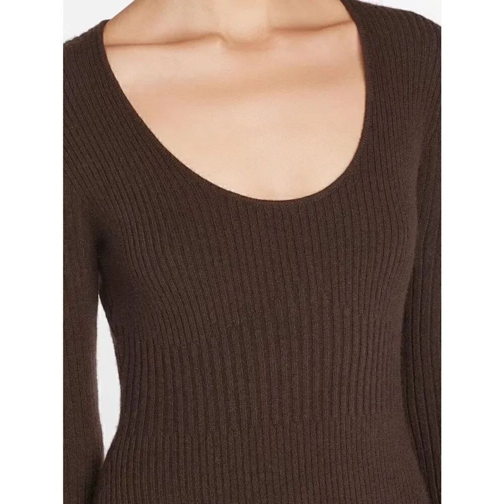 Frame Ribbed Cashmere U-Neck Dress NWT medium - Picture 6 of 15